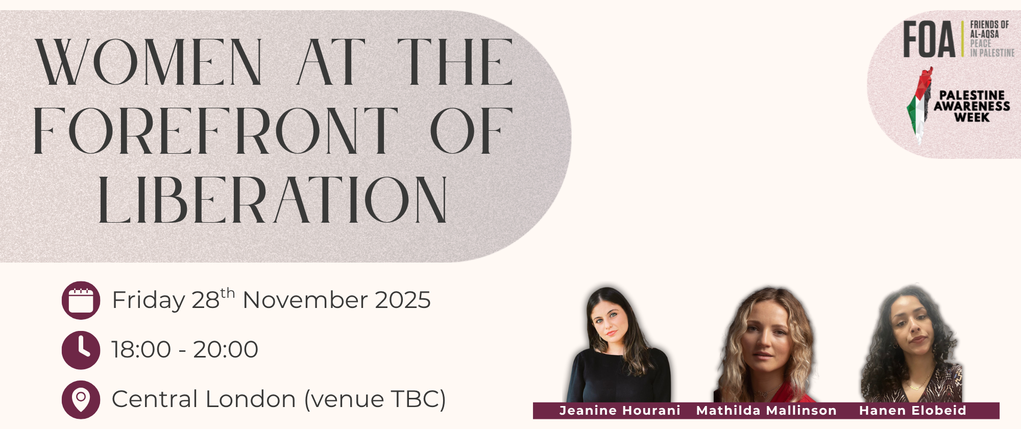 Women at the Forefront of Liberation (London) - 28 Nov 2025