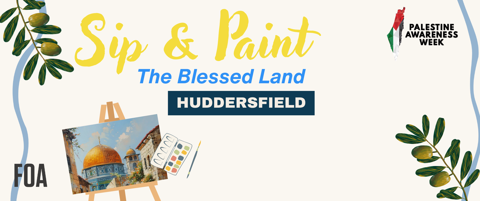 Sip & Paint: The Blessed Land – Huddersfield