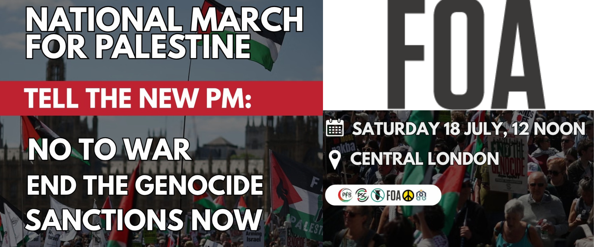 National Demo for Palestine (London) - 18 July 2026