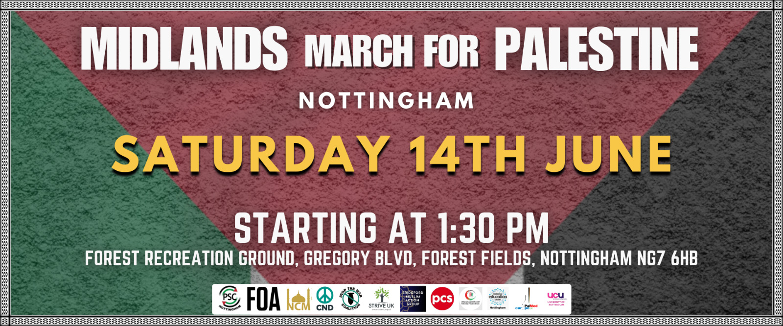 Midlands March For Palestine - Nottingham