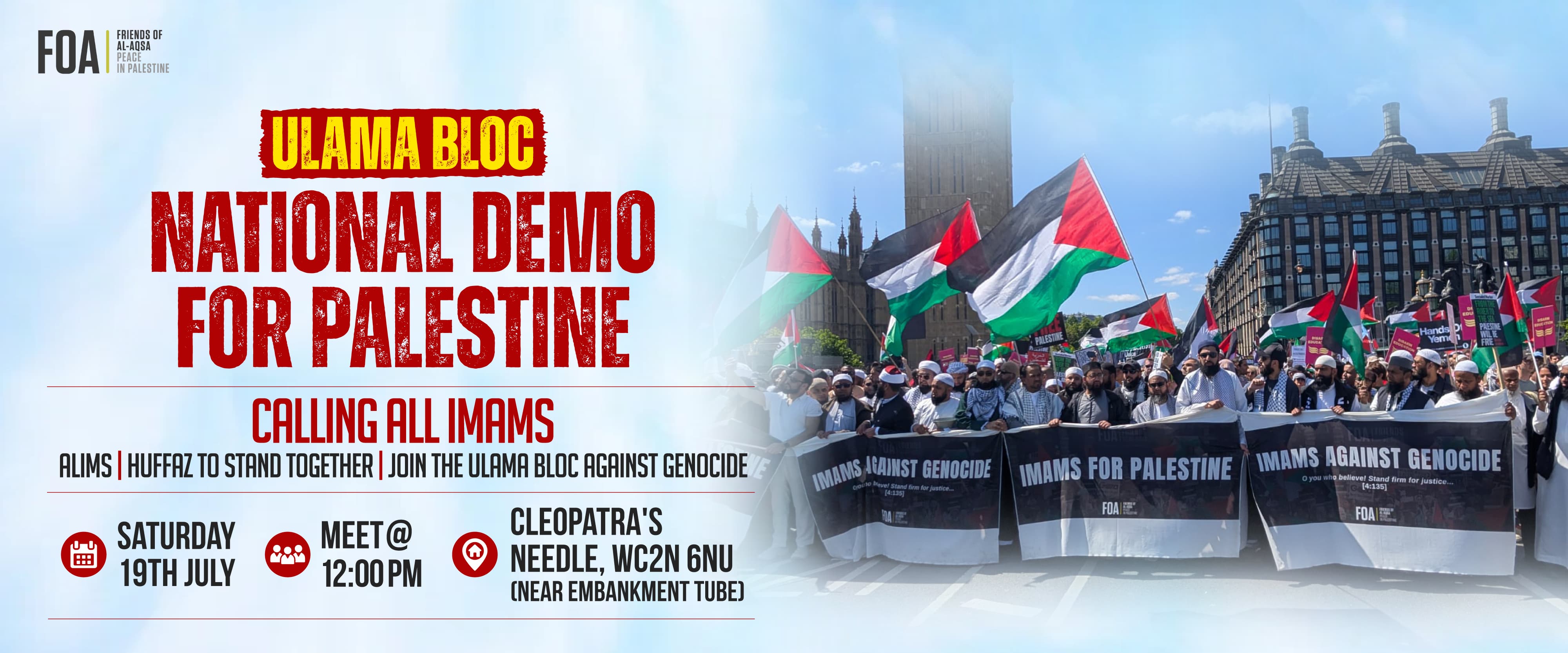 National Demo for Palestine – London | Ulama Bloc