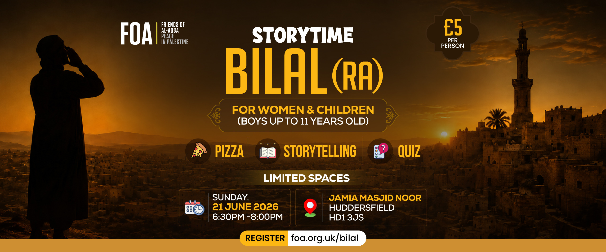 Story Night: Bilal ibn Rabah (Huddersfield) - 21 June 2026