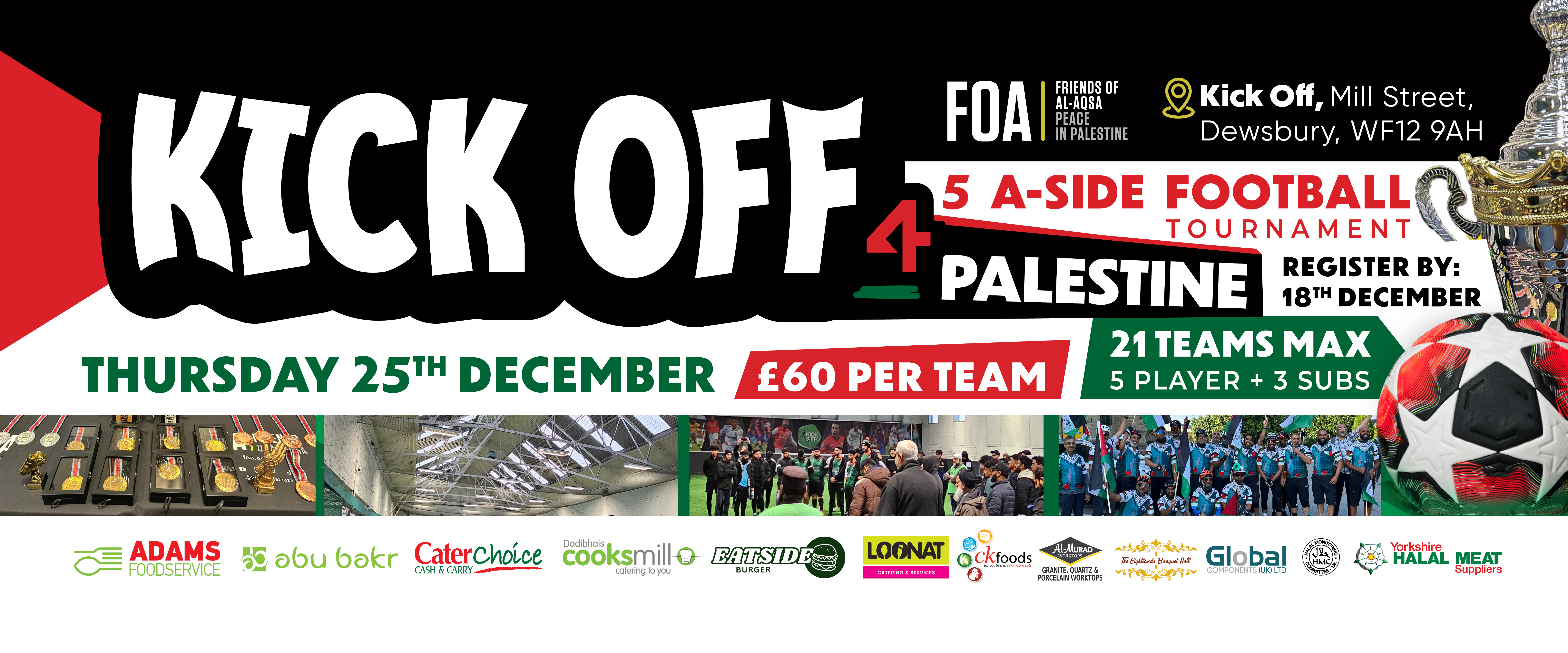 Kick Off 4 Palestine 5‑A‑Side Cup (Dewsbury)