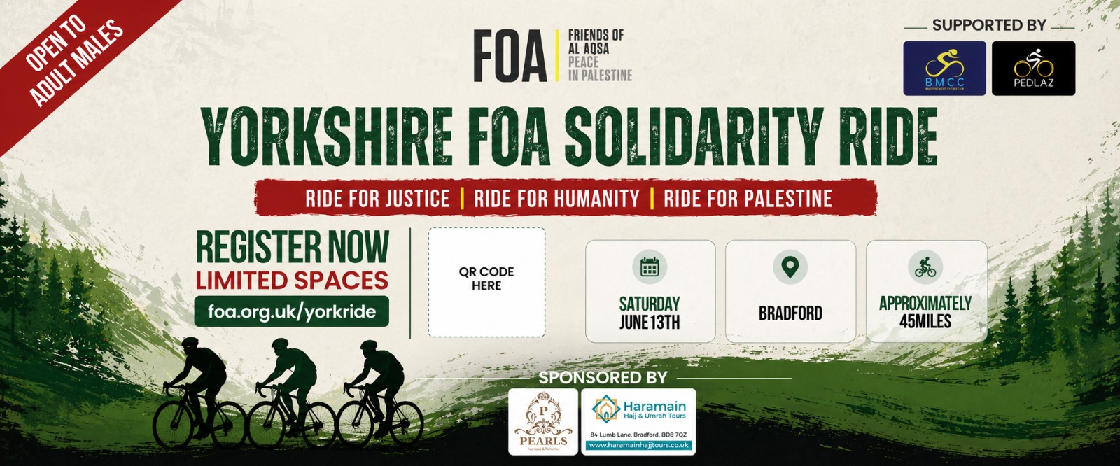 FOA Yorkshire Solidarity Bike Ride 2026 - Fundraising